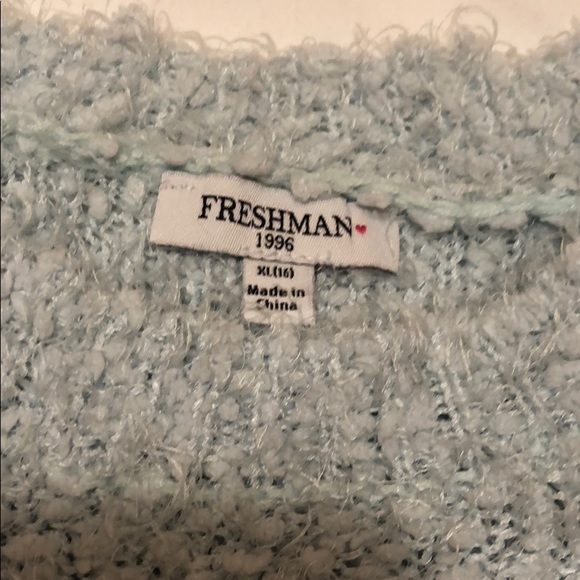 Mint green fluffy sweater girls XL(16) - Picture 2 of 4